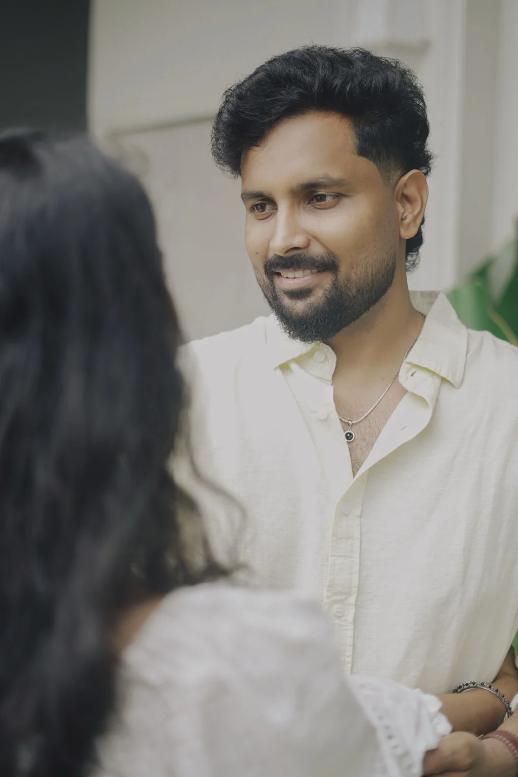 Abhilash smiling at Induparvathi