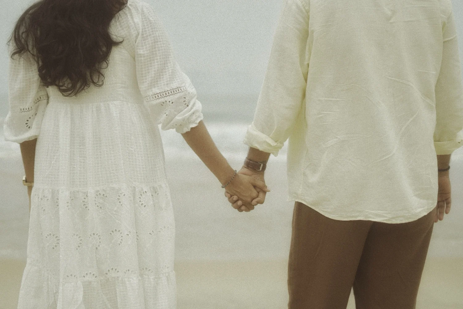 Abhilash and Induparvathi holding hands